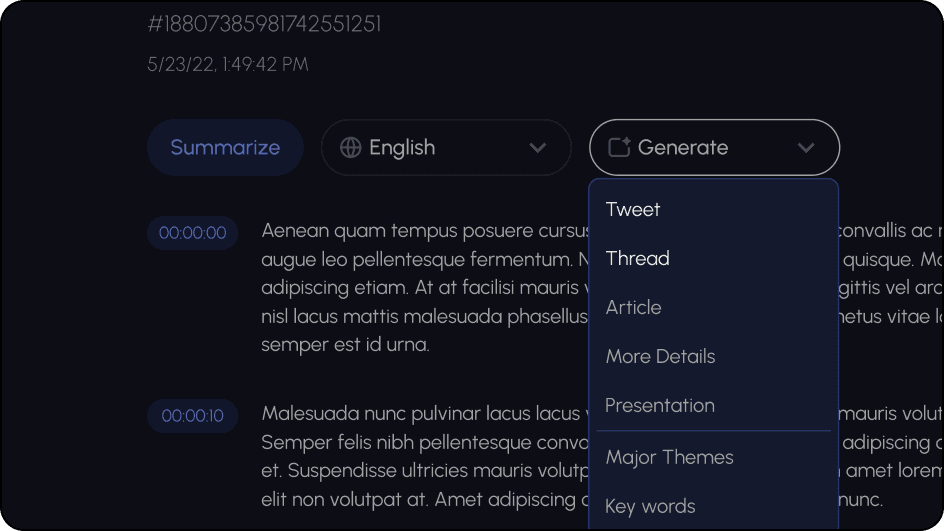 audio textify feature